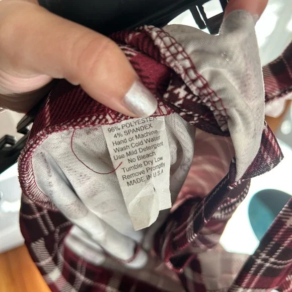 Plaid Pinafore Dress with Ruffle Straps - Picture 5 of 5